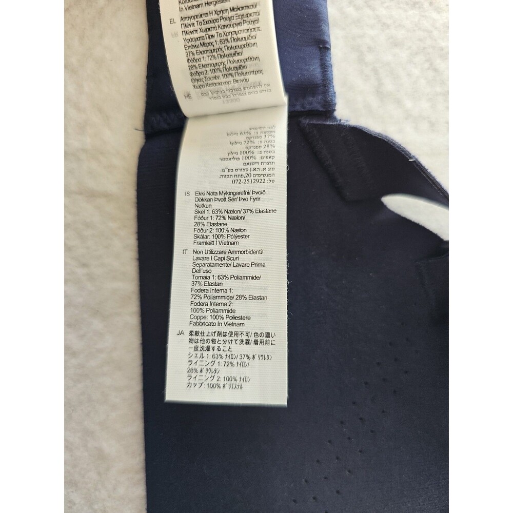 Brooks Navy Sports Bra High Support Running Underwire Bra Womens Size 38E - Picture 7 of 13